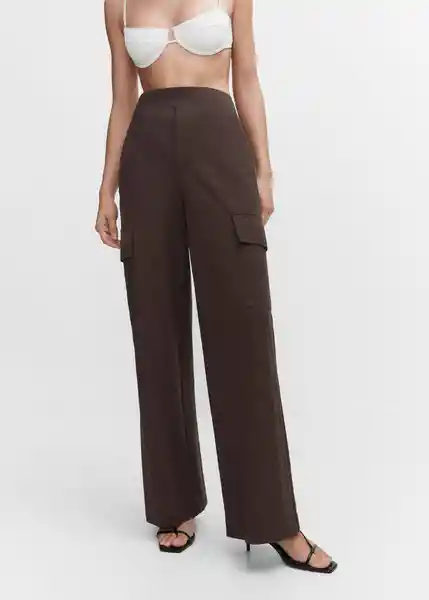 Pantalón Harper Chocolate Talla S Mujer Mango