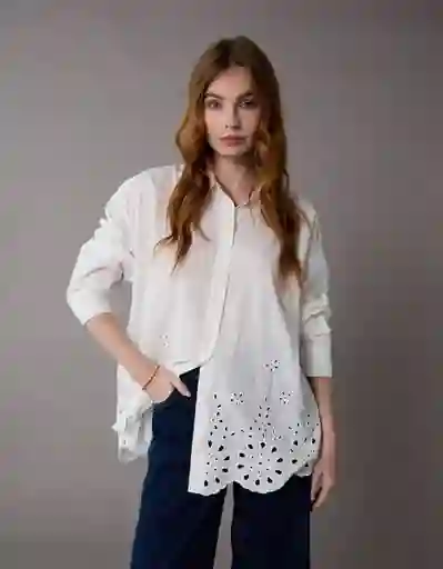 Camisa Mujer Blanco Talla Small 6433112 American Eagle