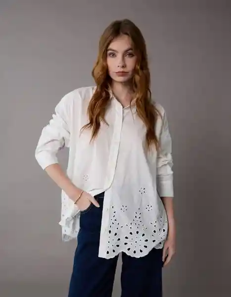 Camisa Mujer Blanco Talla Small 6433112 American Eagle
