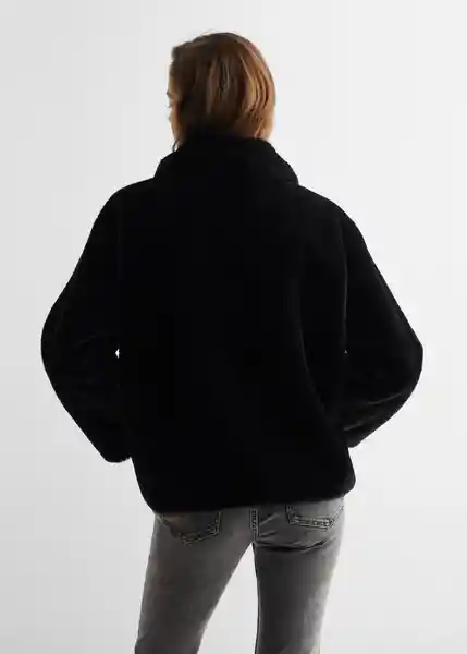 Abrigo Peluche Negro Talla 21 Mango Girl Mango