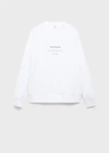 Buzo Sudadera Tokio Blanco Talla M Hombre Mango