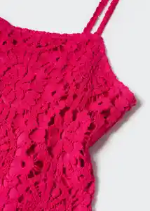 Vestido Dalias Fucsia Talla L Mujer Mango