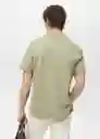 Camiseta Polo Rea Khaki Talla L Hombre Mango
