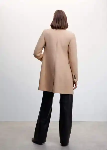 Abrigo Dali Camel Talla 27 Mujer Mango