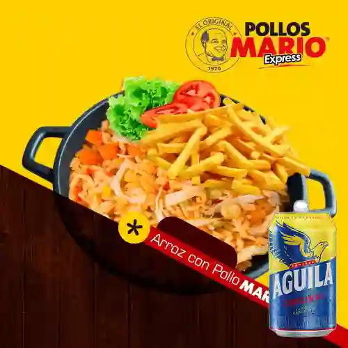 Combo Arroz con Pollo Personal + Cerveza Águila 355 ml