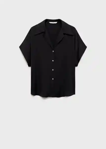 Camisa Sassa Negro Talla M Mujer Mango
