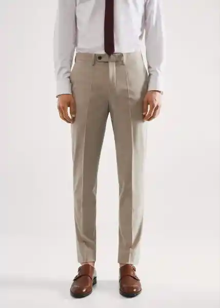 Pantalón Brasilia Beige Talla 42 Hombre Mango