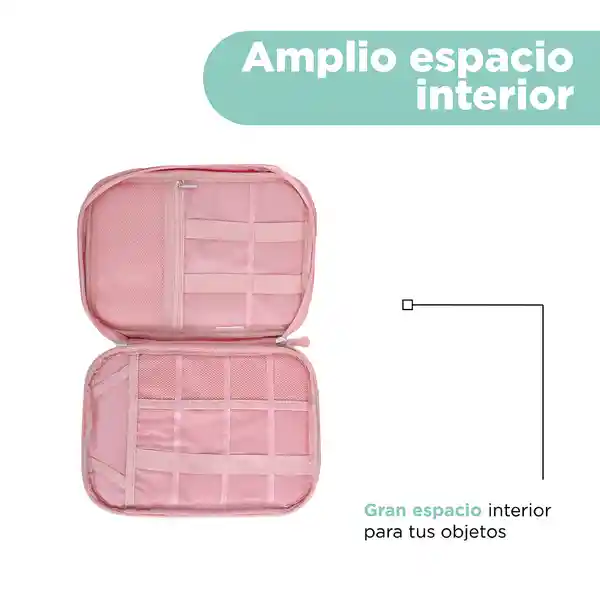 Estuche de Accesorio Electrónico Portátil Rosa Miniso