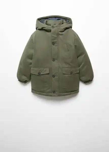 Abrigo Anorak Polo Khaki Talla 09 Niños Mango