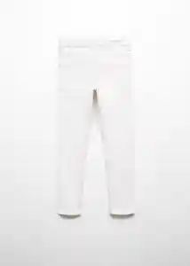Jean Slim Blanco Talla 10 Niños Mango