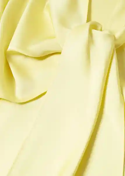 Blusa Gala-A Amarillo Pastel Talla S Mujer Mango