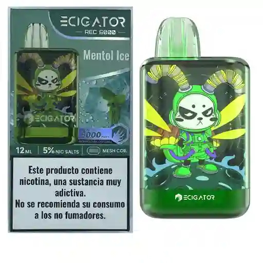 Ecigator Vapeador Mentol Ice 6000 Puffs 5%