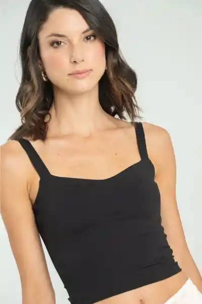 Crop Top Crosbhie Color Negro Talla XS Ragged