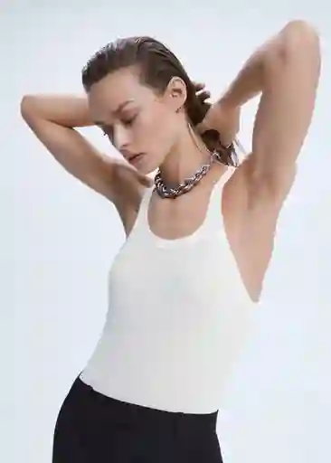Top Elodie Offwhite Talla S Mujer Mango