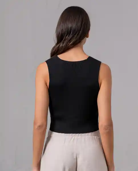 Chaleco Tejido Mujer Negro Noche Ultraoscuro T XL 95903 Rifle