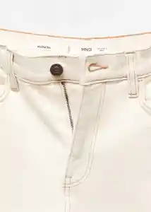 Jean Newmom Offwhite Talla 34 Mujer Mango