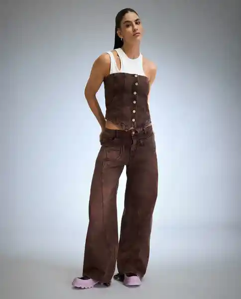 Pantalón Mujer Café Talla 6 632G080_CAF171321