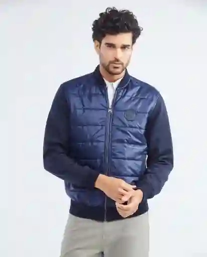 Bomber Padded Jacket Azul Colonial Ultraoscuro Talla Xl Hombre Chevignon