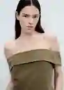 Top Box Khaki Talla M Mujer Mango