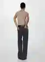 Camiseta Zani Taupe Talla 24 Mujer Mango