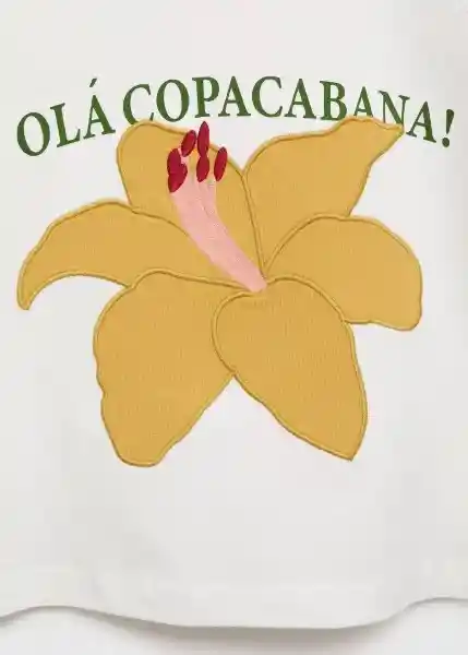 Camiseta Summer Offwhite Talla 10 Niñas Mango