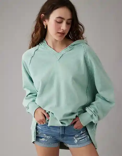 Buzo Mujer Verde Talla X-Small American Eagle 14572202