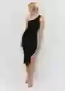 Vestido Asim Negro Talla XL Mujer Mango