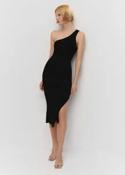 Vestido Asim Negro Talla XL Mujer Mango