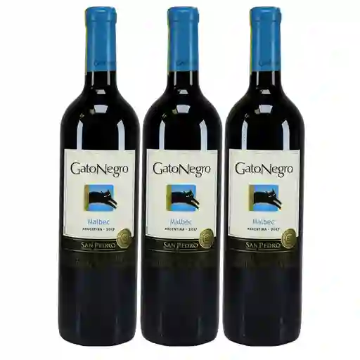 Vino Gato Negro Malbec X750 Ml 2X3