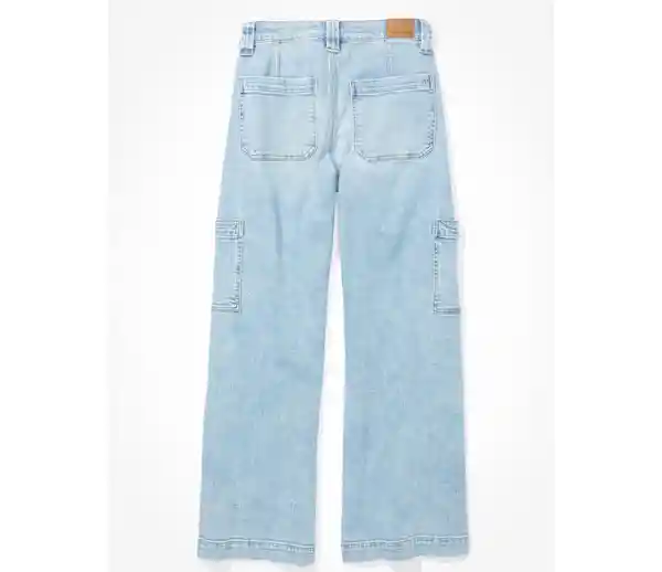 Pantalón Jean Mujer Wide Leg Azul Talla Regular American Eagle