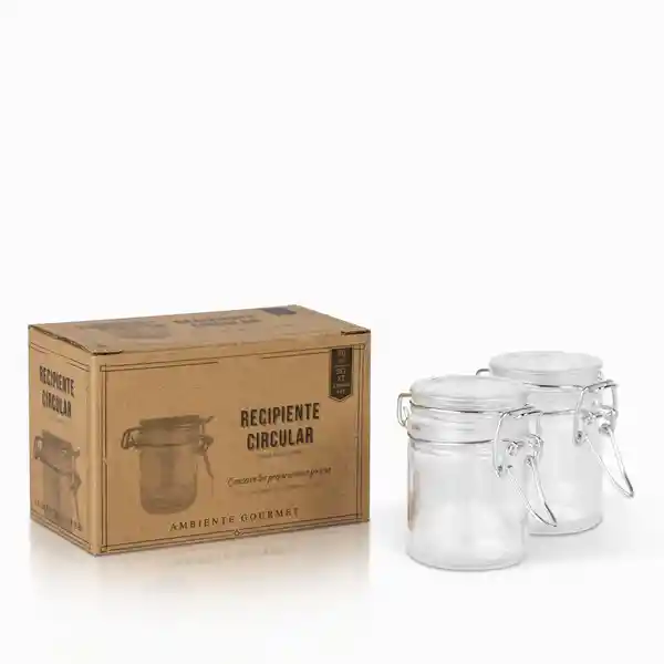 Set Recipiente Circular 50 mL Ambiente Gourmet