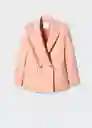 Blazer Americana Greta Rosa Pastel Talla M Mujer Mango