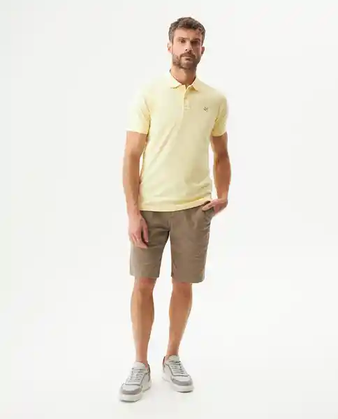 Camiseta Polo Muscle Masculino Amarillo Lavado Claro S Chevignon