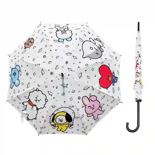 Sombrilla de Mango Largo Serie Bt21 Miniso