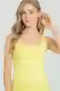 Top Basic Color Amarillo Brillante Talla S Ragged