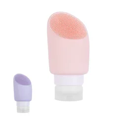 Botella Con Cepillo Facial Serie Macaron Rosa y Púrpura Miniso