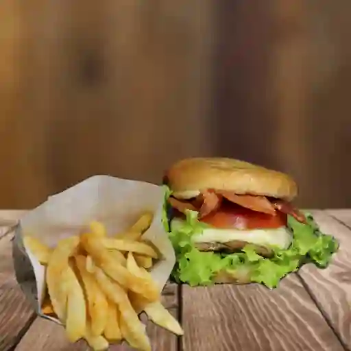 Combo hamburguesa sencilla + papas