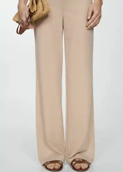 Pantalón Peach Beige Talla M Mujer Mango