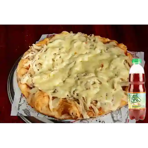 Combo Pizza Pollo Champiñón 22cm +Mr Tea Durazno 600ml