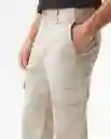 Pantalón Cargo Masculino Crudo Almidón Claro Talla 36 Chevignon