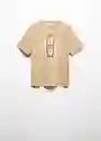 Camiseta Cord Beige Talla 14 Niños Mango