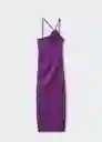 Vestido Lindsay Morado Talla L Mujer Mango