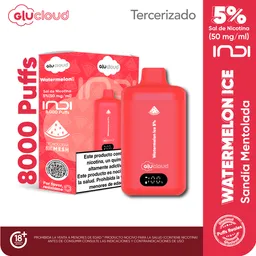 Glucloud Vape Watermelon Ice Indi / 8000 Puffs