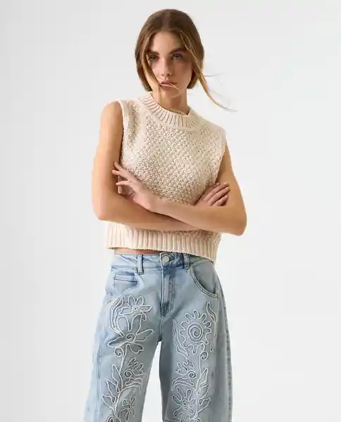 Chaleco Mujer Crudo Talla M 692G002_CRU120105 Americanino