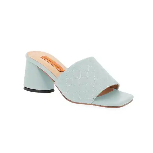 Sandalias Tacón Hook Azul Claro Talla 34