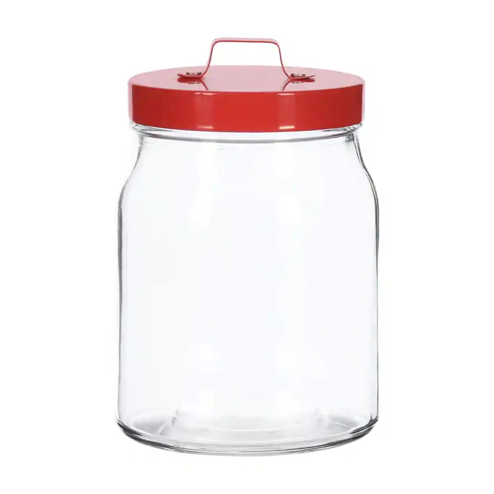 Canister Con Tapa Rojo Casa Ideas