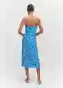 Vestido Salinas Azul Talla XS Mujer Mango