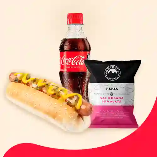 Perro Aleman + Papas Mont + Coca Cola