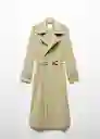 Gabardina Trench Taxi Khaki Talla XS Mujer Mango