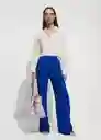 Pantalón Atisa Azul Talla S Mujer Mango